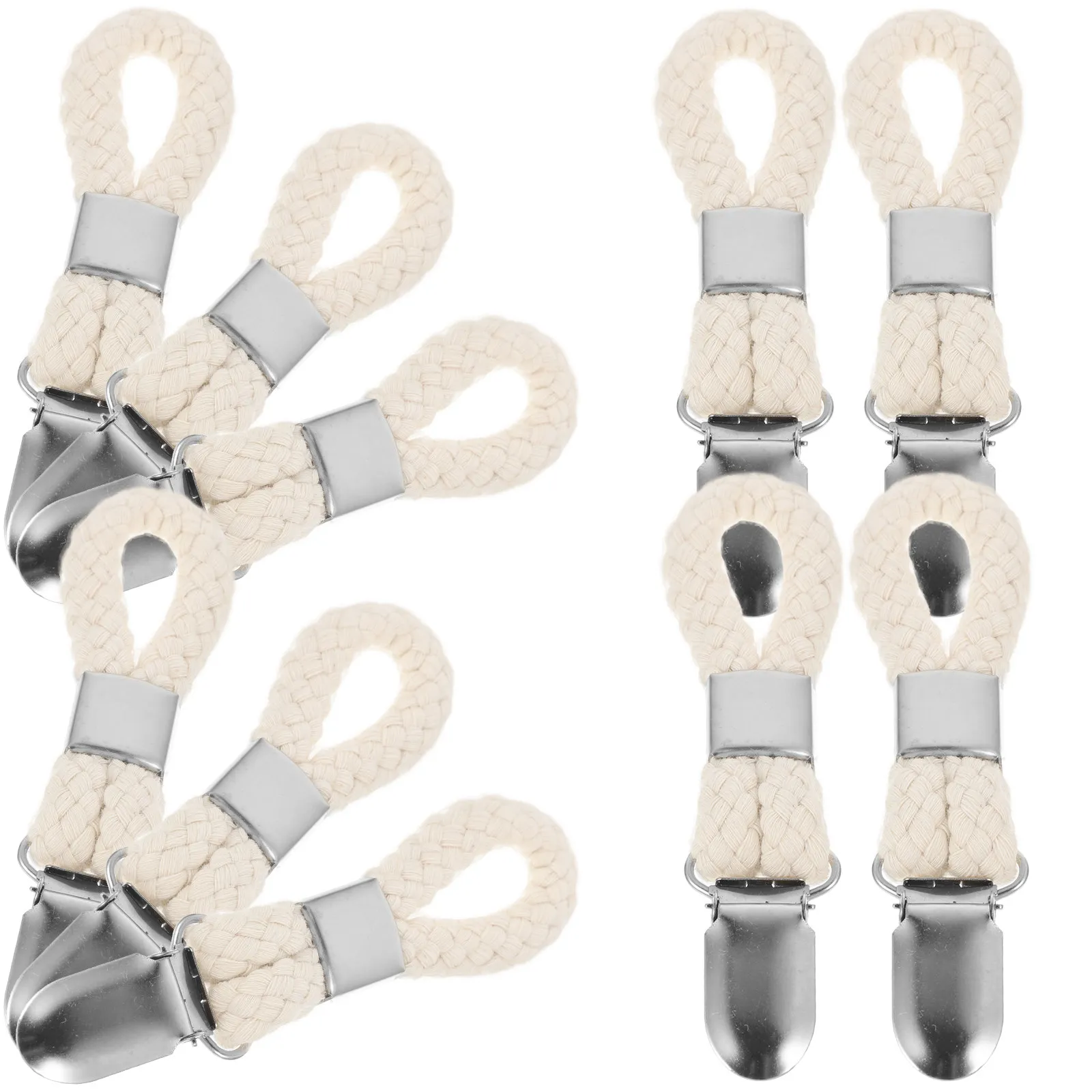 10Pcs Cotton Rope Towel Clips Sturdy Hanging Towel Holders for Bathroom Kitchen Laundry Room Microfiber Cloth Clamps