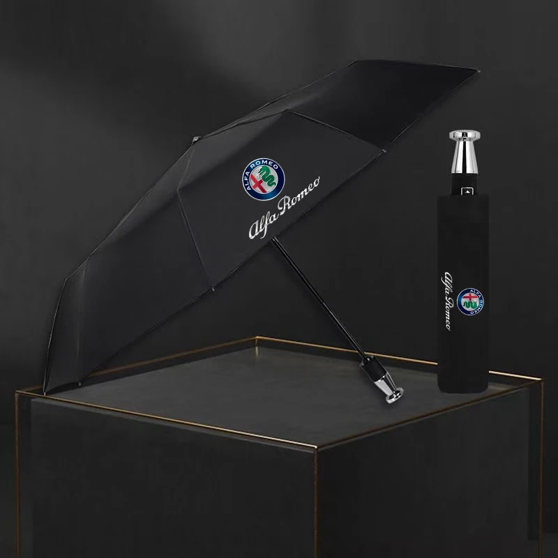 For Alfa Romeo GT 147 156 159 166 Giulia Tonale Stelvio Giulietta Mito Milano Car Automatic Folding Windproof Sunshade Umbrella
