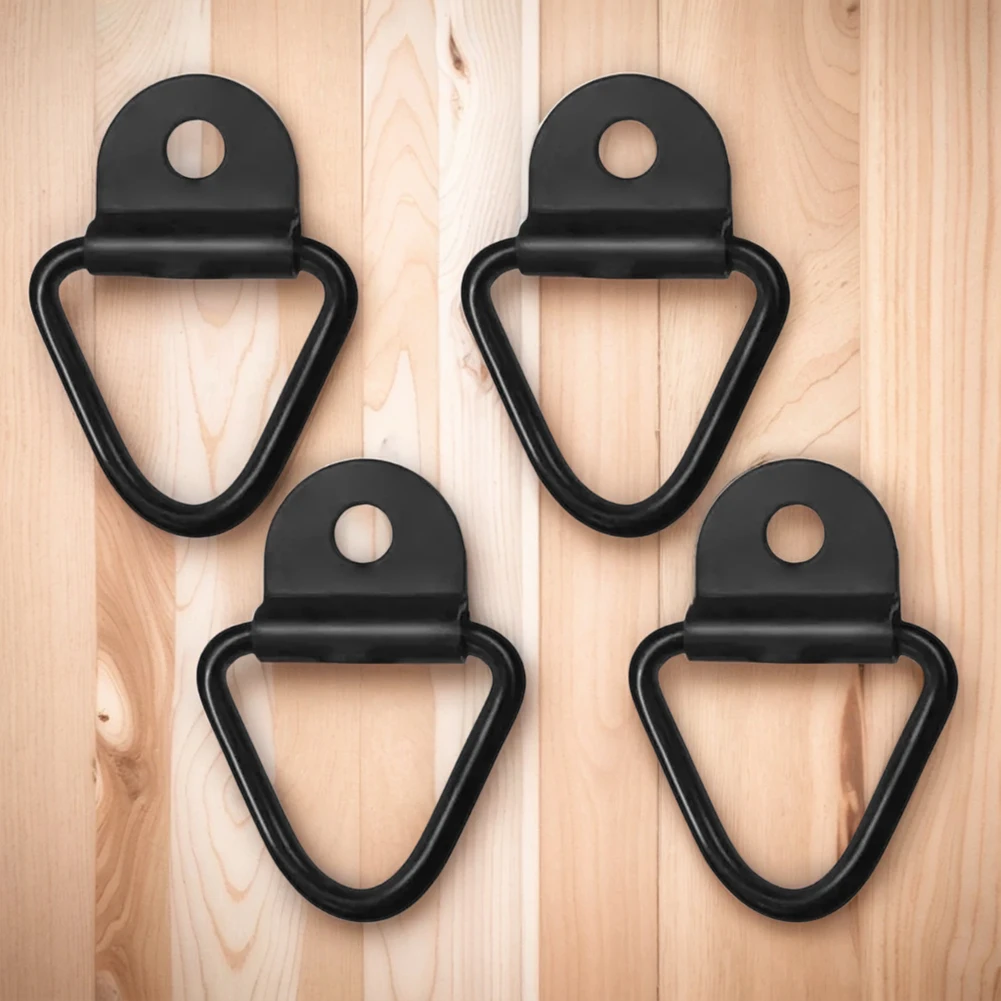 

4Pcs Heavy Duty Truck Bed Tie Down Anchors Rings Trailer Cargo Rope Bolt on Surface Tie Down Anchors Pickups Rail Accessories