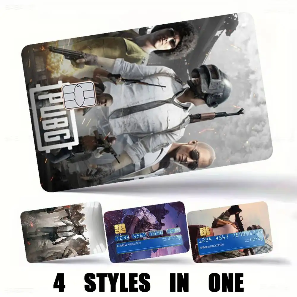 PUBG Battlegrounds-s Credit Card HD Stickers Premium matte film effectively prevents fingerprints and daily abrasion.