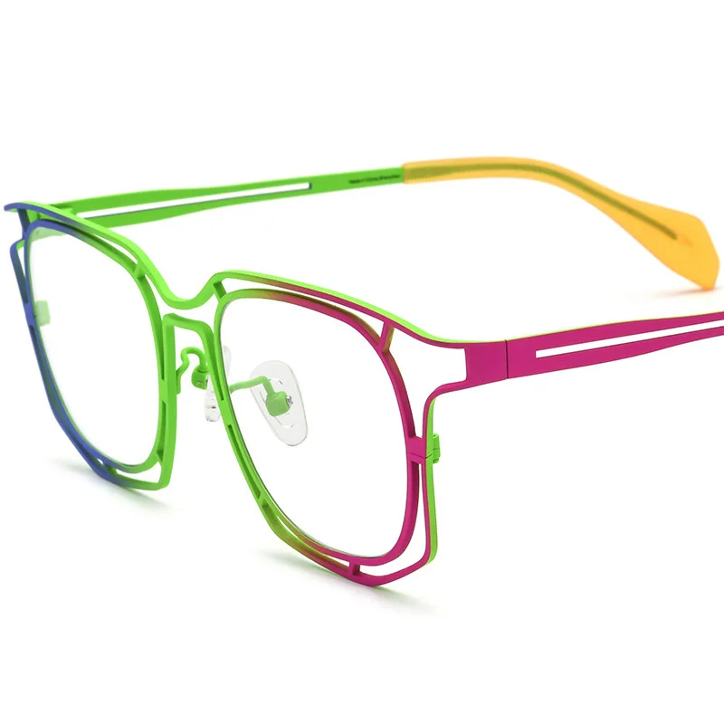 

Wind Red Pure Titanium Luxury Glasse Frame Men Fashion Brand Design Glasses Frame Woman Retro Square Ultralight Frame Z559