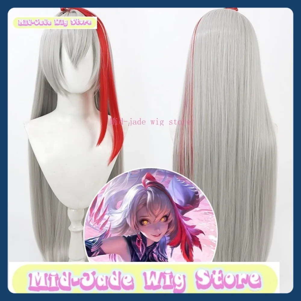 Peruka Mid-jade Honor of Kings Nowy Bohater Shadow Cosplay Peruka Anime Gra Role-playing Syntetyczne Włosy Kostiumy na Halloween Rekwizyty