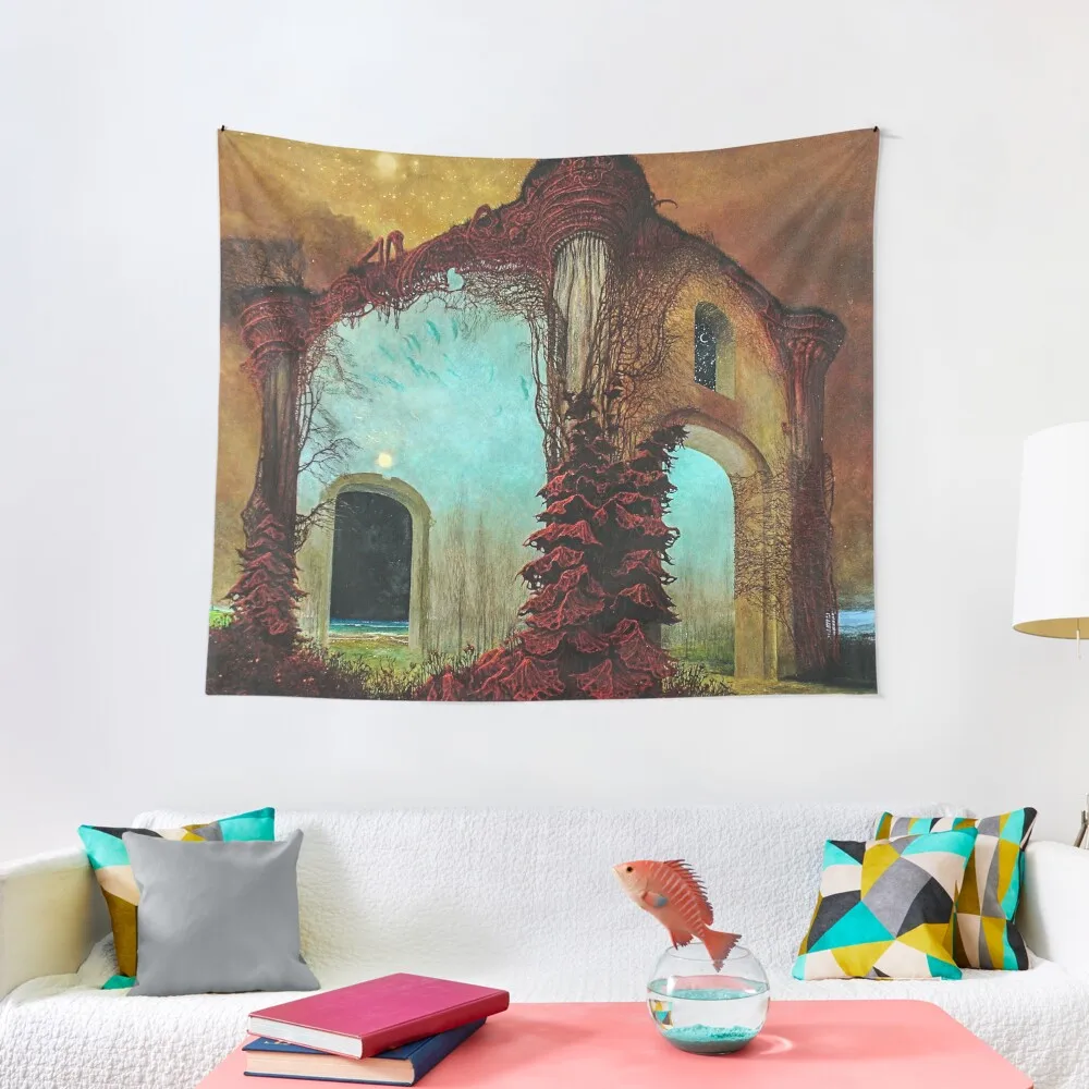 

Untitled (House), by Zdzisaw Beksiński Tapestry Wall Tapestries Luxury Living Room Decoration Tapestry
