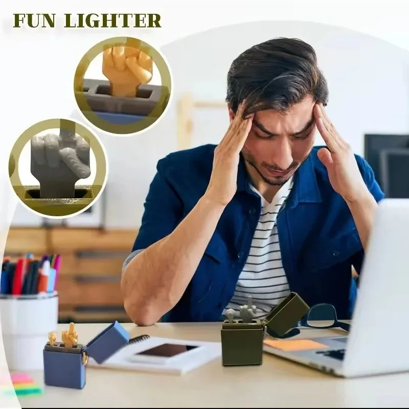 متعة الكمامة هدية عيد ميلاد الملحقات مكتب الديكور مفاجأة هدية صندوق اللعب الاصبع الأوسط في صندوق لوازم الحرف ديكور تمثال