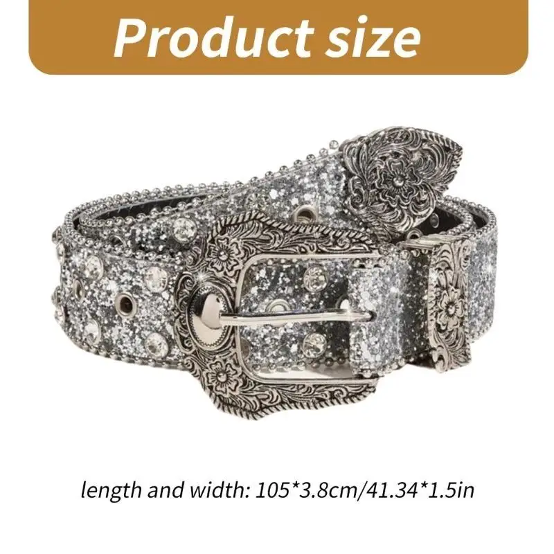 31bb durivaly pu weather belt belt rovet decors حزام الخصر الغربي للفتاة
