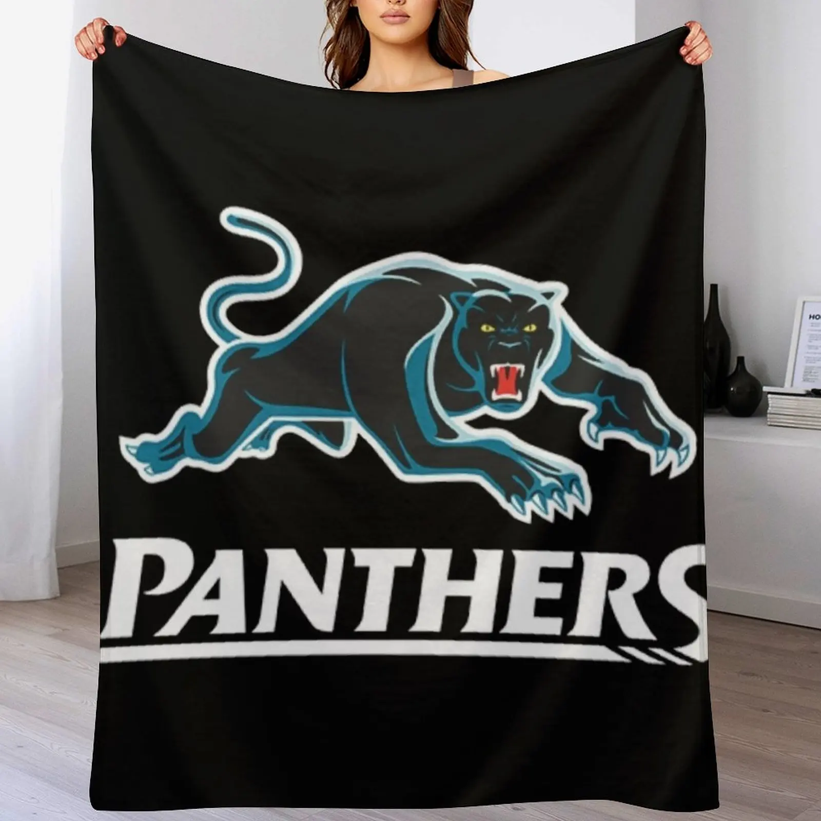 

Panthers-Penrith Throw Blanket Thermals For Travel for winter Hairys Travel Blankets