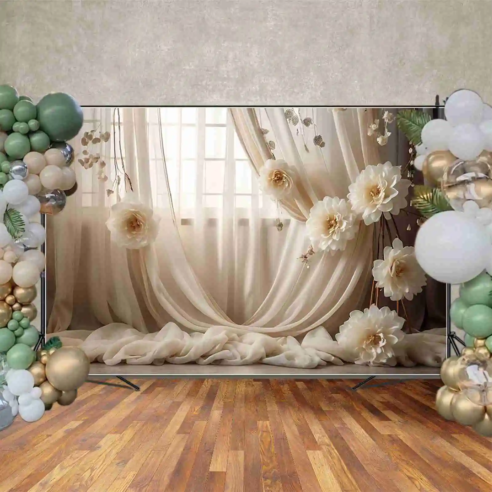 MOON.QG Girls Indoor Bohemian Style Backdrops Memorial Pregnancy Drapes Backgrounds Customized Party Decoration Photocall Props