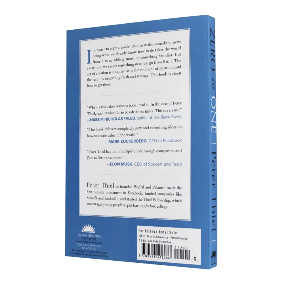 Zero To One By Peter Thiel With Blake Masters Notes On Startups How To Build The Future Encourage Books