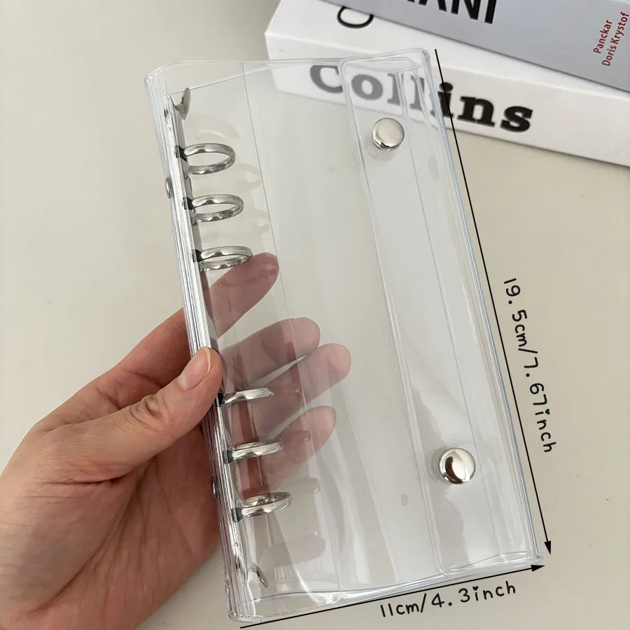SKYSONIC A6 schmaler Einband für lose Blätter, 10 Stück, 1 Gitter, 2 Gitter, 7,6 cm große Aufbewahrungsbeutel, Postkarten, Binder, Sammelbuch-Organizer – Detail 2