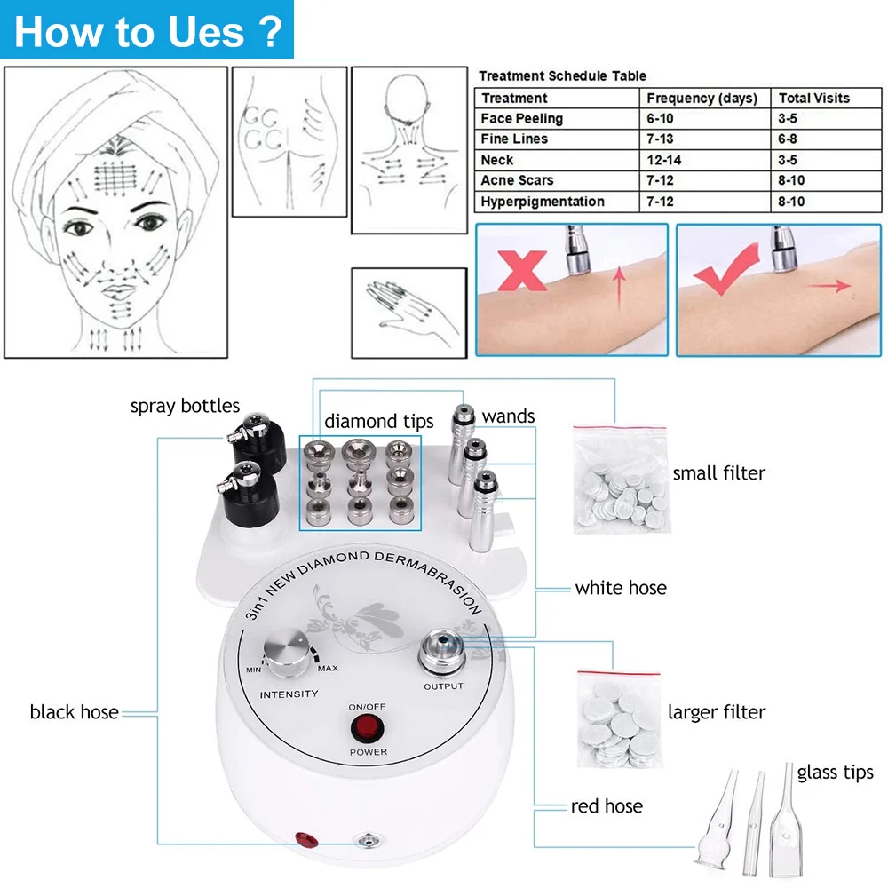 Fomis 3 In 1 Water Spray Exfoliërende Beauty Peeling Dermabrasie Gezicht Huidverzorging Microdermabrasie Schoonheid Apparaat