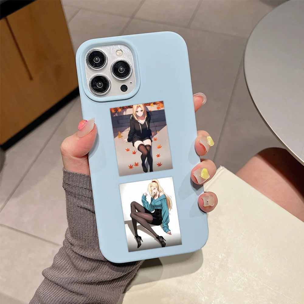 64pcs Cartoon Anime Naruto Girl Group Doodle Decoration Stationery Hand Account Water Cup Computer Stickers