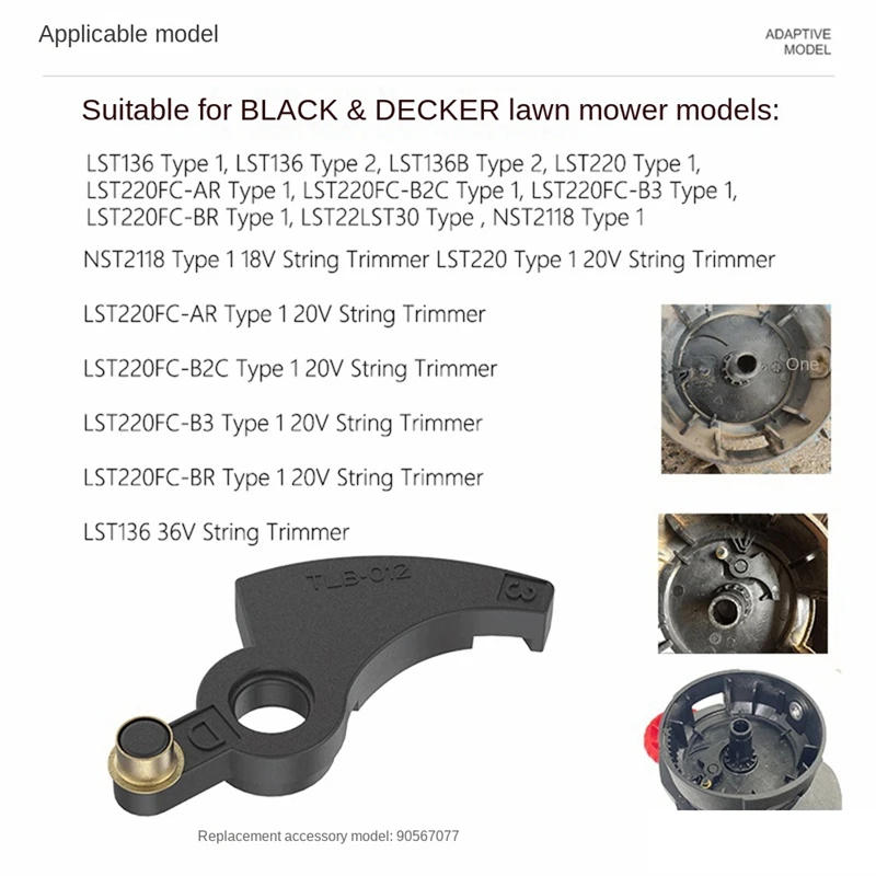 Wire Feed Rod Assembly Parte, Substituir Baide Lawn Mower Trimmer, 90567077, 8 Packs