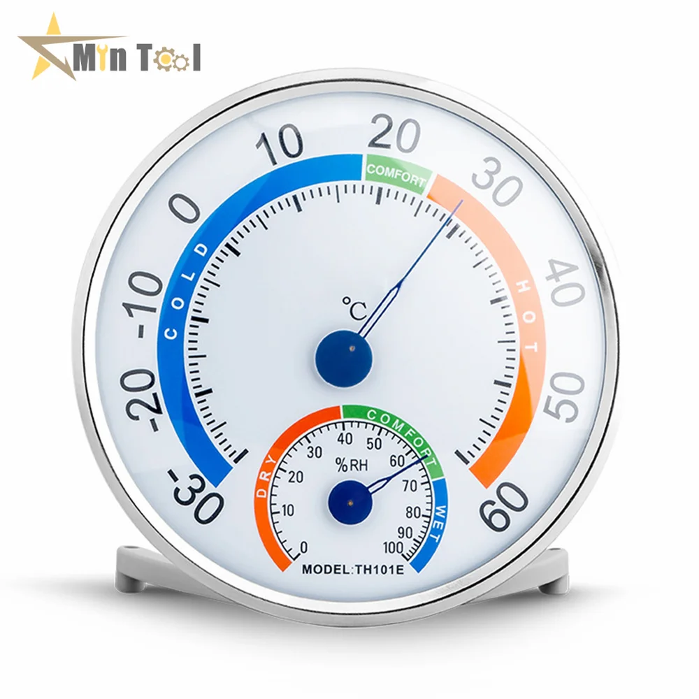 Stainless Steel Thermometer Hygrometer Street Thermometers Thermo-hygrometer Measuring Instruments Tool for Home Supply