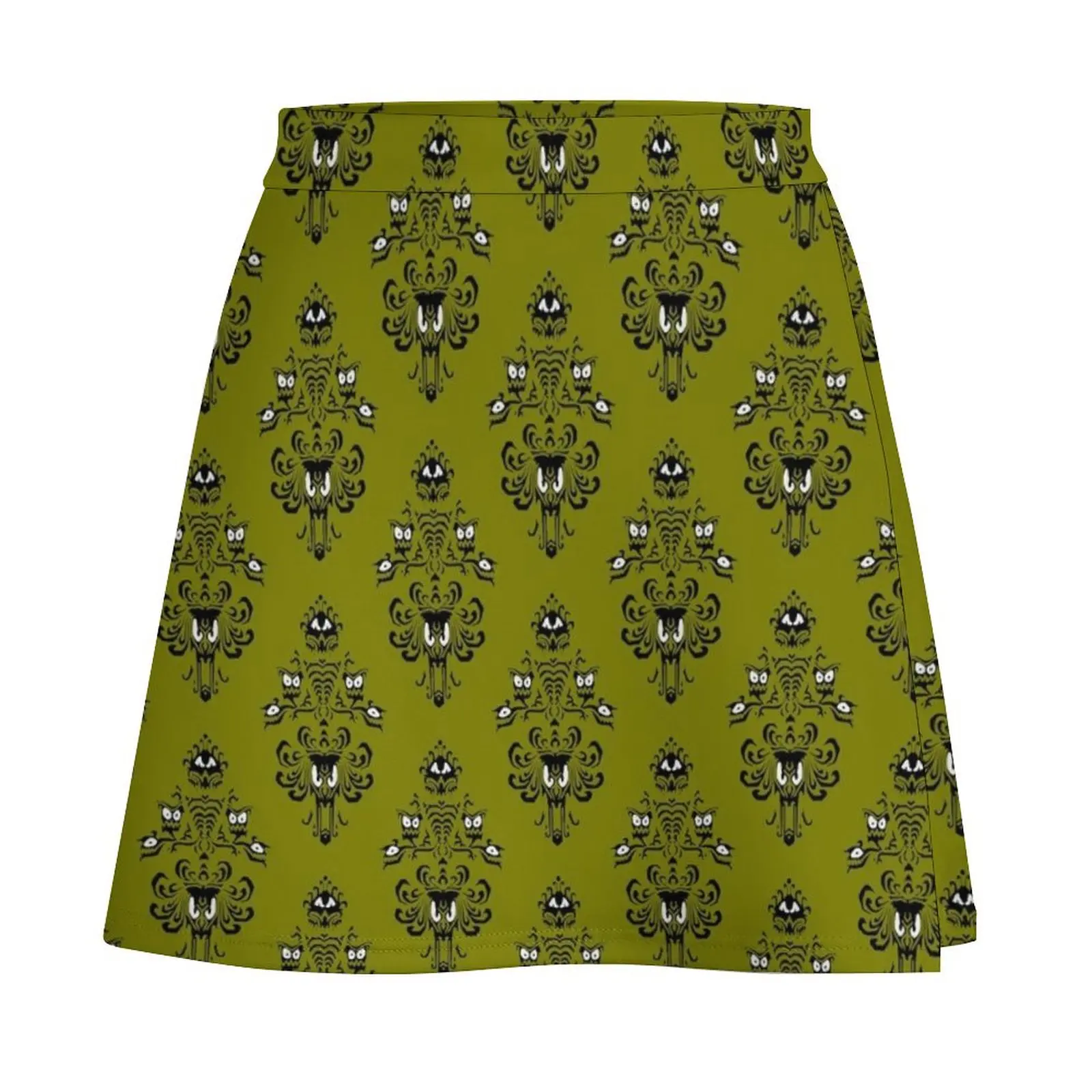 Haunted Mansion Wallpaper Olive Green #Bold Mini Skirt summer dress for women 2025 skirts for women 2025 luxury clothes women