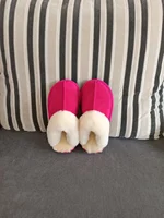 Natural shearing fur slippers Australian sheepskin and fur integrated slippers for men and women's home, large size anti slip - Image 5