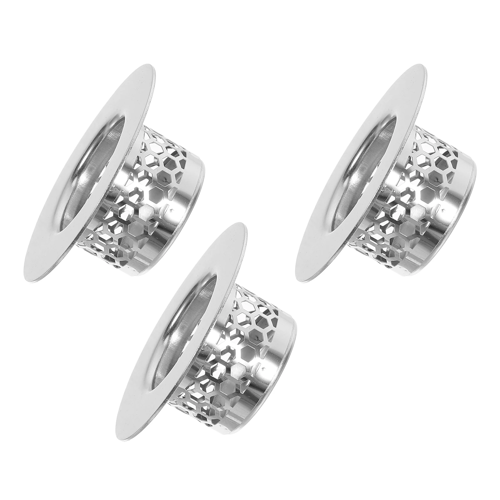 

3 Pcs Steel Filter for Sink Washbasin Floor Drain Filter Sink Hair Catcher Bathroom Strainer Floor Drain Cover