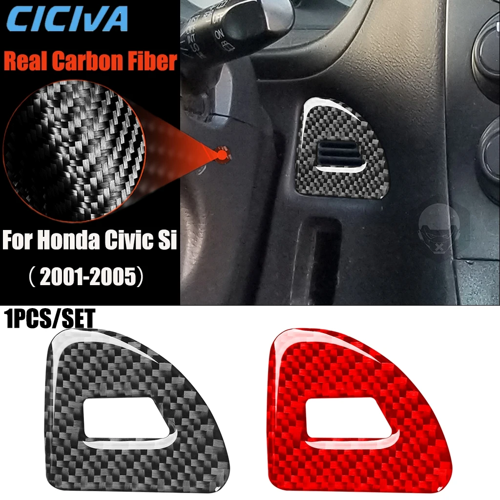 

Carbon Fiber Car Accessories Engine Start Button Modified Interior Trim Cover Sticker For Honda Civic Si 2001 2002 2003 2004 05