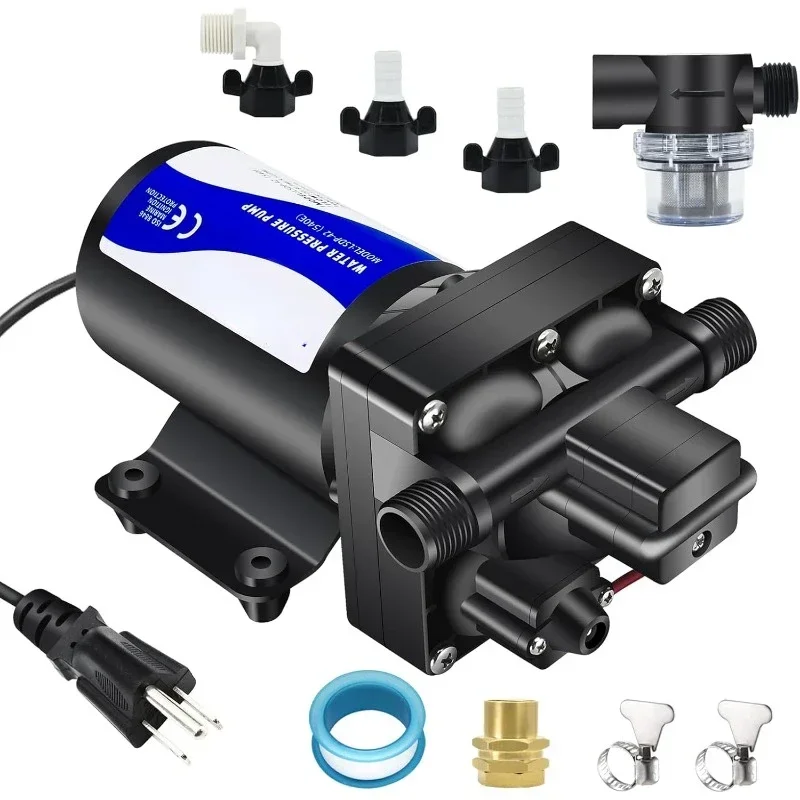 %A diafragma  refuerzo  presión de agua, dispositivo transferenciae agua con enchufe,for  4 cámaras, 70PSI, 5gpm, 110V CA