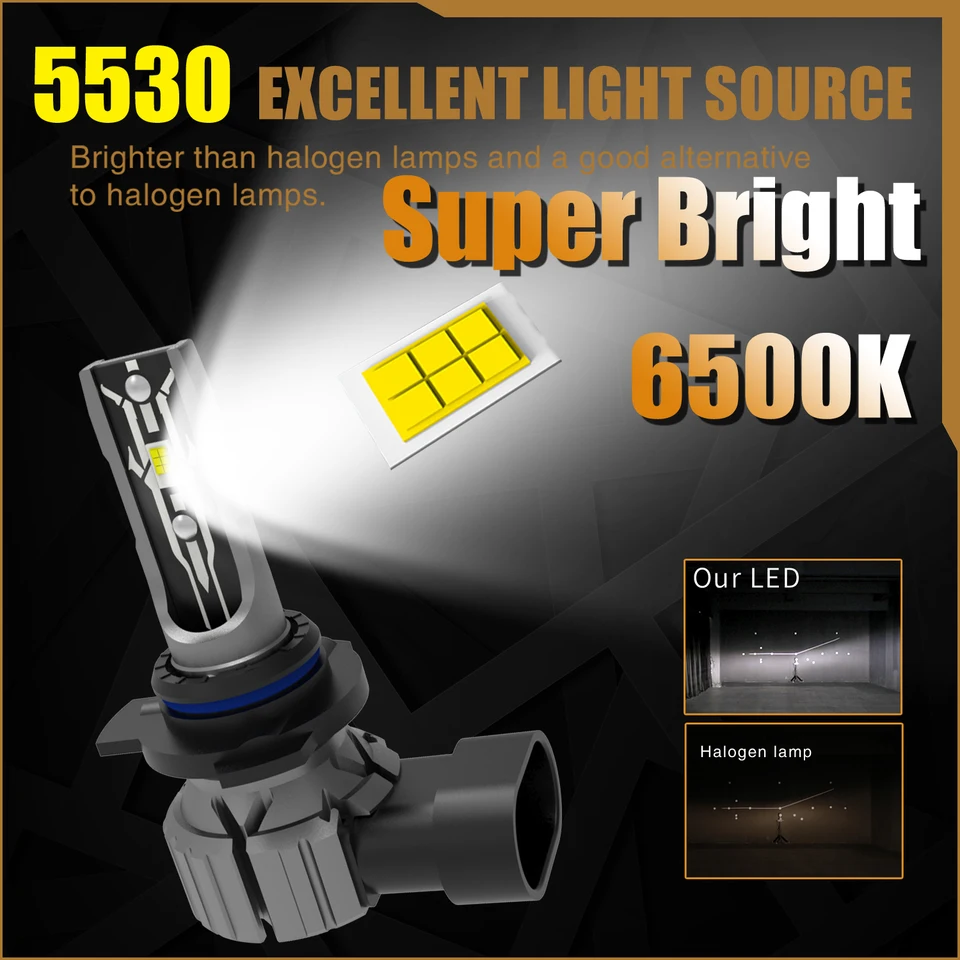 2 個 HIR2 Led ヘッドライト Canbus エラーなし 9012 車の電球ハイ