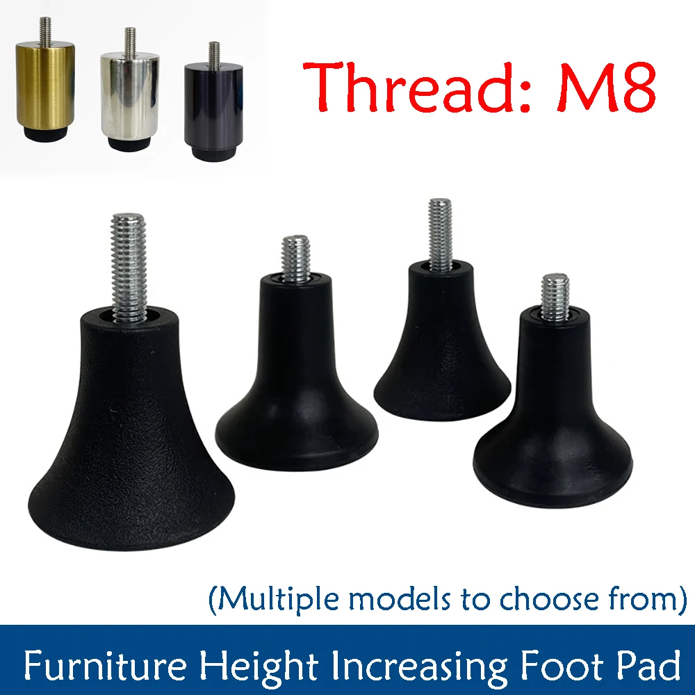 Adjustable Leveling Chair Leg Feet M8 M10 Furniture Mat Screw-in Base Sofa Bed Cabinet Table Floor Protector Anti-slip Pad