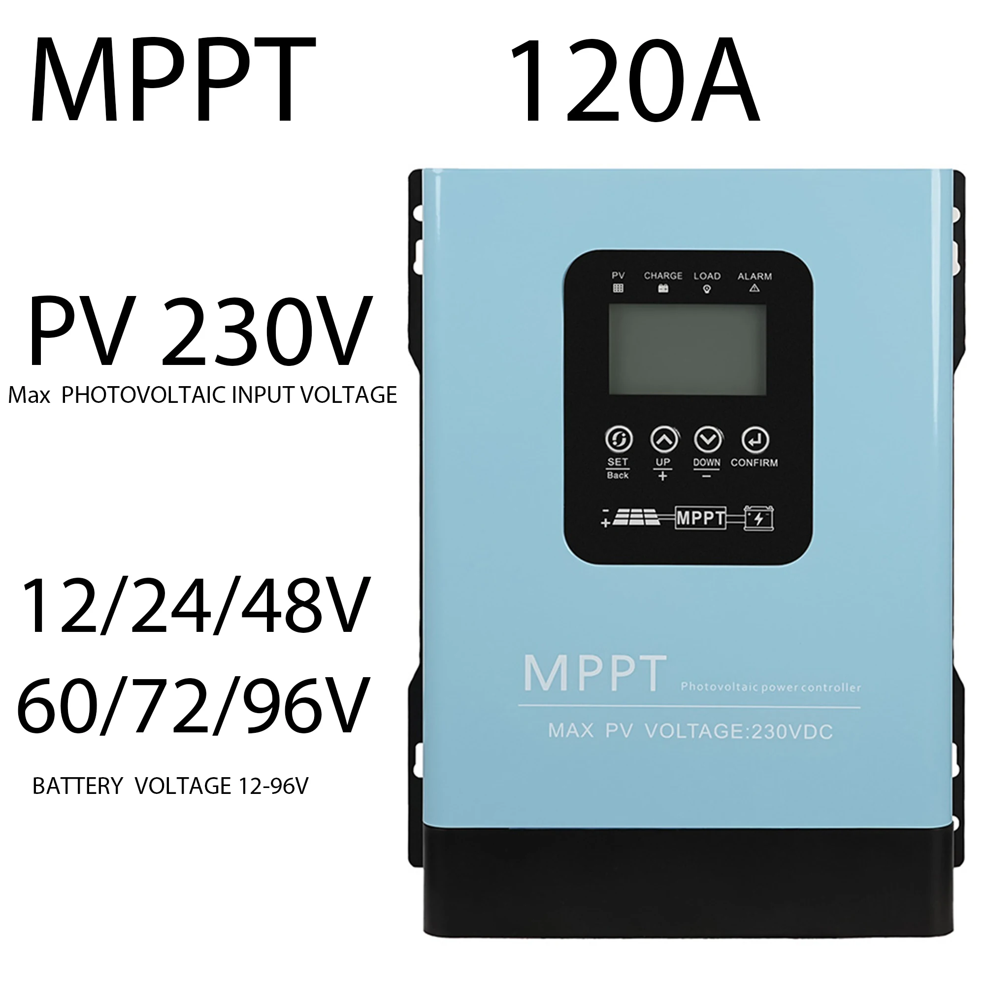 VictorFri Solar Charge Controller Work With Solar Panel MPPT Controller 30A/60A/100A/120A With Display Battery12/24/48/60/72/96V