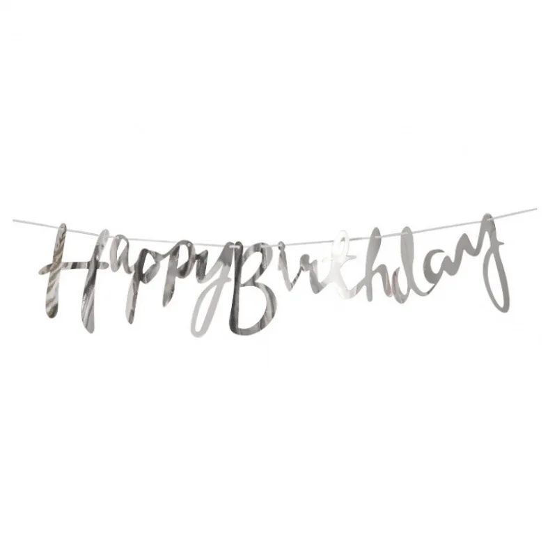 5 m Roségold-Dreiecksflagge, Papier, Buchstabe „Happy Birthday“, Party-Layout, Fischschwanz-Flagge für Hochzeit und Festival, Raumdekoration – Detail 8