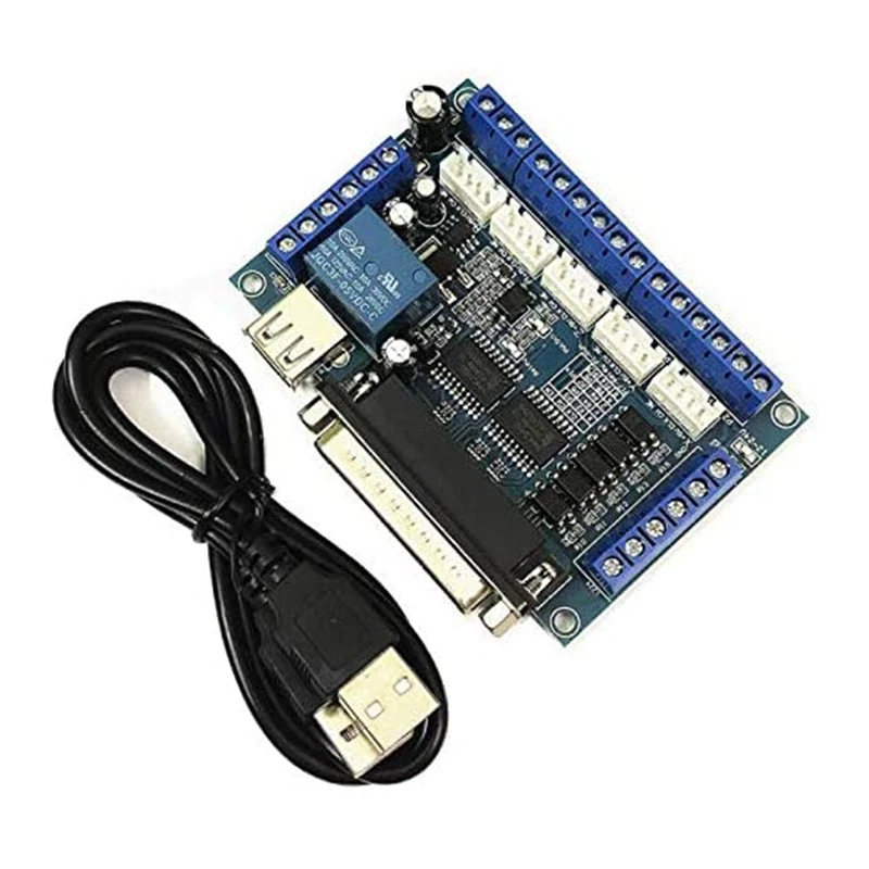 B50C Driver Board MACH3 Engraving Machine 5 Axis CNC Breakout Board With Optical Coupler For Stepper Motor Drive Controller