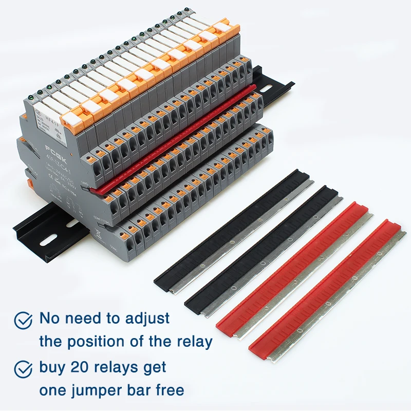 Din Rail Slim Relay Module 41F-1Z-C4-1 Integrated PCB Mount Power Relay With Relay Holder 12VACDC 24VACDC Relay Socket 6.2mm