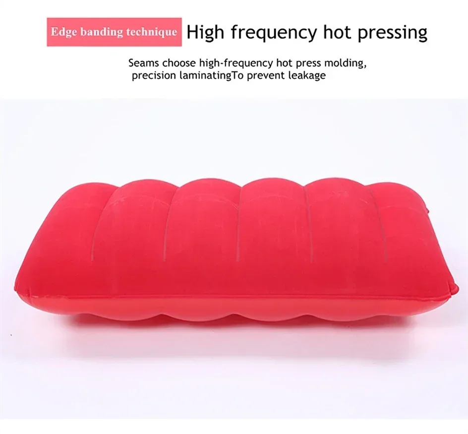 47x30cm Tragbare Aufblasbare Kissen Strand Büro Haushalt Outdoor Weiche Kissen doppelseitige Zurück Entspannende Werkzeug Flugzeug kopf Rest – Detail 3