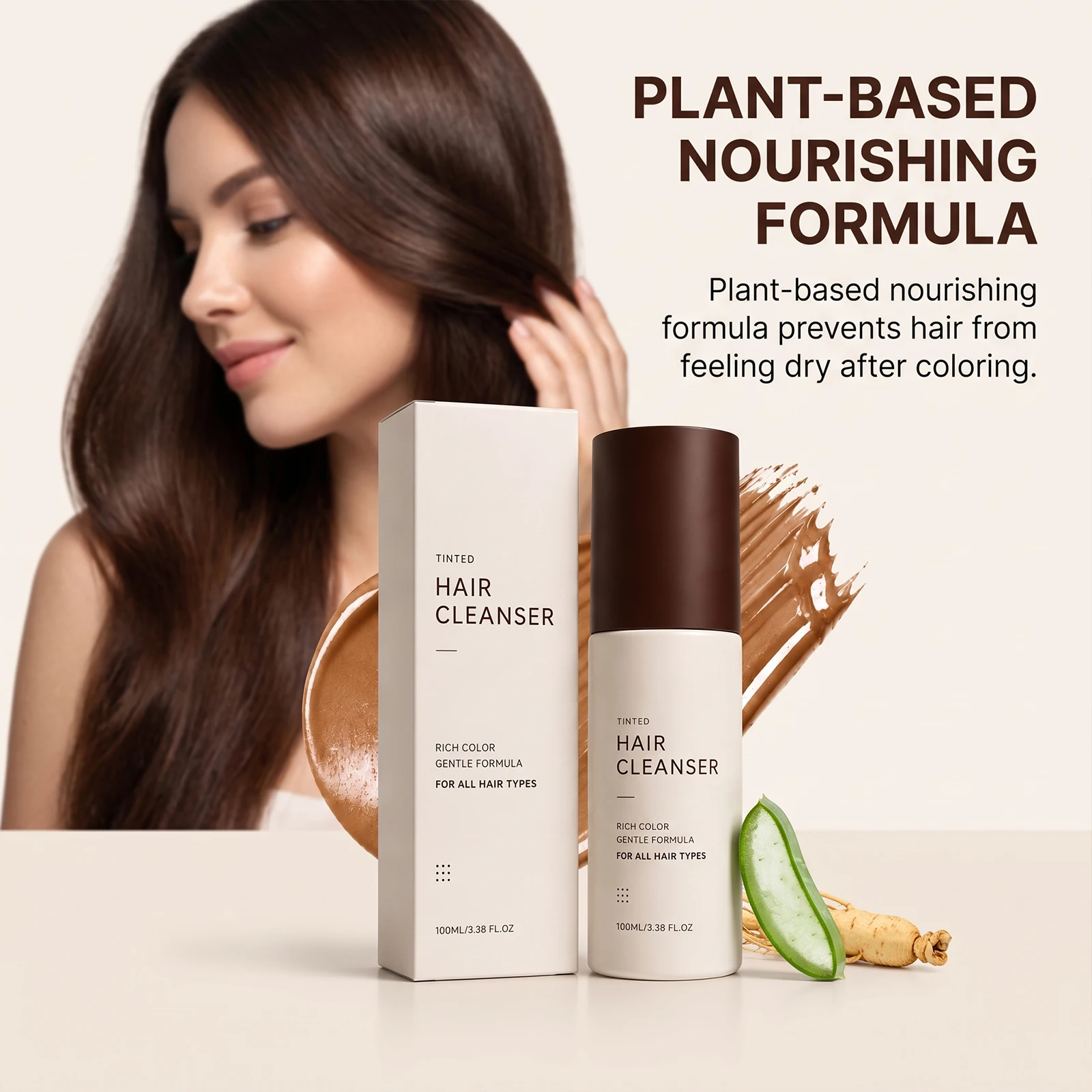 Semi Permanent Hair Dyeing Shampoo Nourish Hair Strands White Hair Covering Brighten Hair Color Reduce Frizz Natural Hair Color
