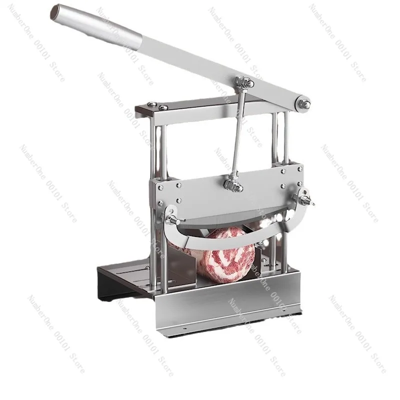 Commercial Manual Meat Slicing Machine Frozen Lamb Beef Roll Cutter Multi Function Lever Knife Adjustable Thickness Home Deli