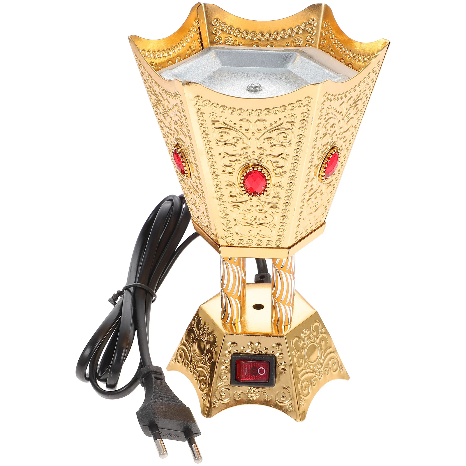 Arabian Censer Bakhoor Burner Golden Incense Holder Charcoal Electric Iron Electronic Middle Eastern Style Retro Ornament Fall