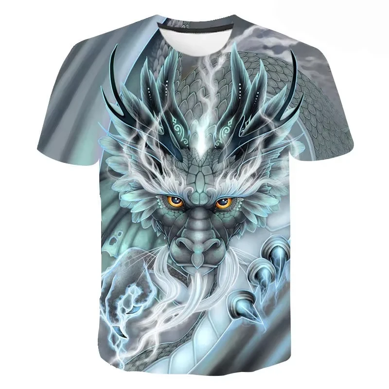 3D Dragon T-Shirt Casual Sport Short Sleeve Tops T Shirt Kids Hip Hop Harajuku Tshirt Kids Tshirt Men's Shirts Woman t-shirts
