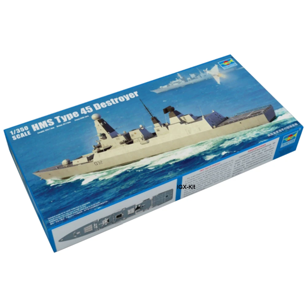 Trompetista 04550 Escala 1/350 HMS Daring Tipo 45 Destruidor Feito à Mão Navio Brinquedo Hobby Conjunto Militar Kit de Construção de Modelo de Plástico