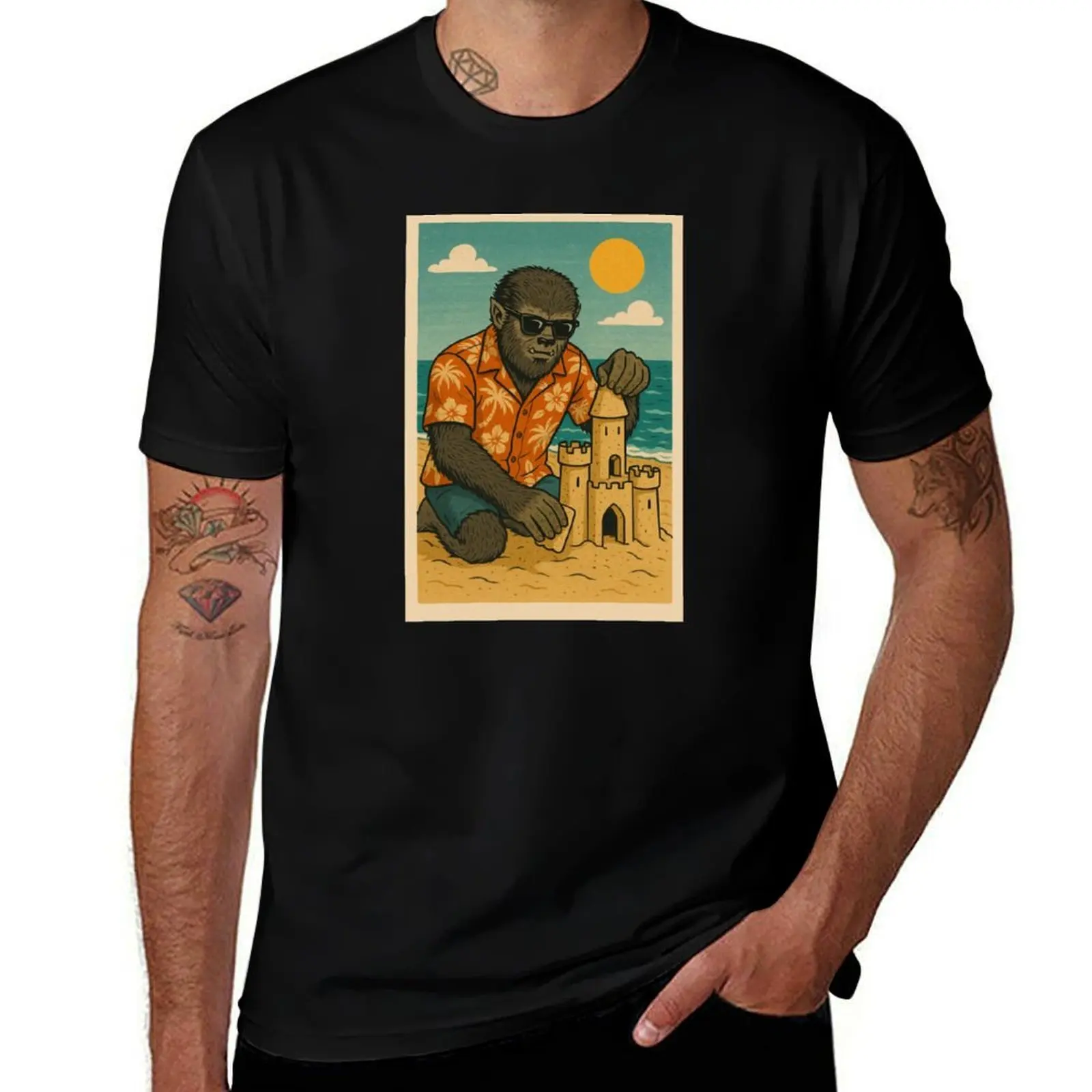 

Howl You Doin’ – Beachy Werewolf Sandcastle Tee T-Shirt luxury designer Personalized t-shirt luxury t-shirt vintage t shirt men