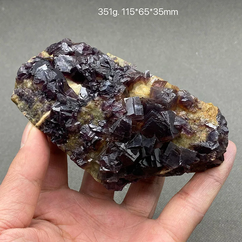 100% natural purple window fluorite mineral specimen stone healing crystal gem home decoration collection