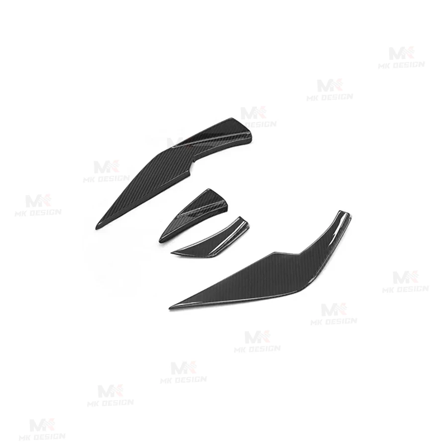 ألياف الكربون VS نمط المصد الأمامي الخائن لسيارات BMW M3 G80 G81 M4 G82 G83 2021 + المصد الأمامي الجانب Canards زعانف اكسسوارات السيارات #3