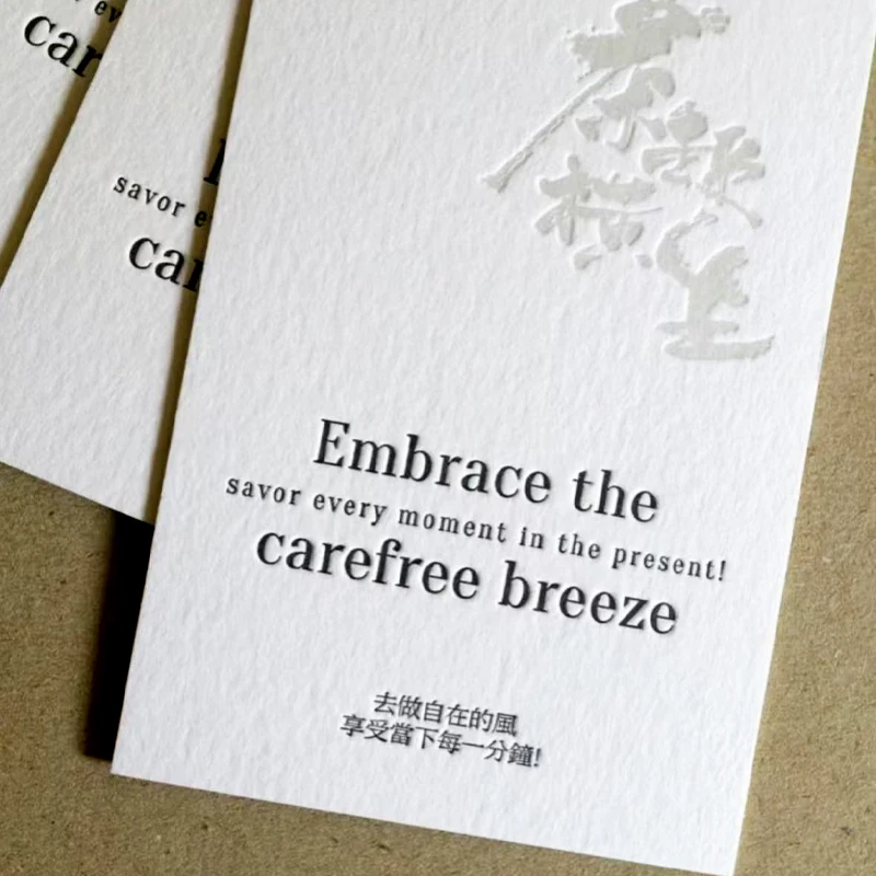 Custom Business Cards Cotton Paper letterpress Paper Embossed Debossed Cards Thank You Card Greetings Christmas Invitations