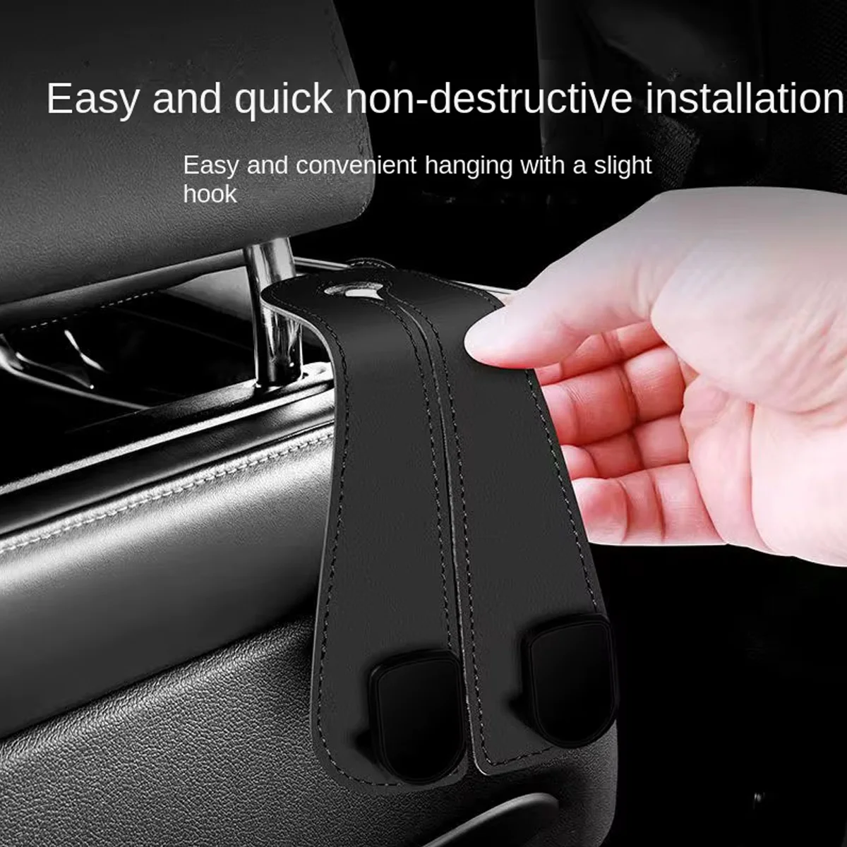 YONGRUN Car Headrest Hooks Seat Backrest Storage Shelves Clips Luggage Hangers Car Fasteners Three Color Optional Hooks Black