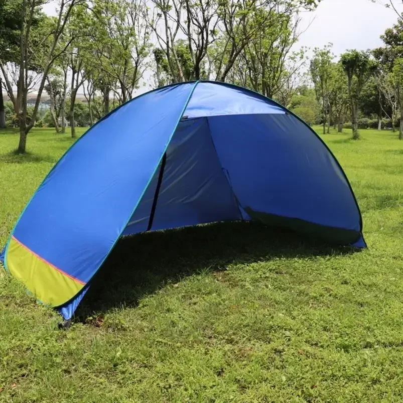 

-Beach bottomless beach tent for 3-4 people outdoors, simple automatic shading for children playing with water and sand,