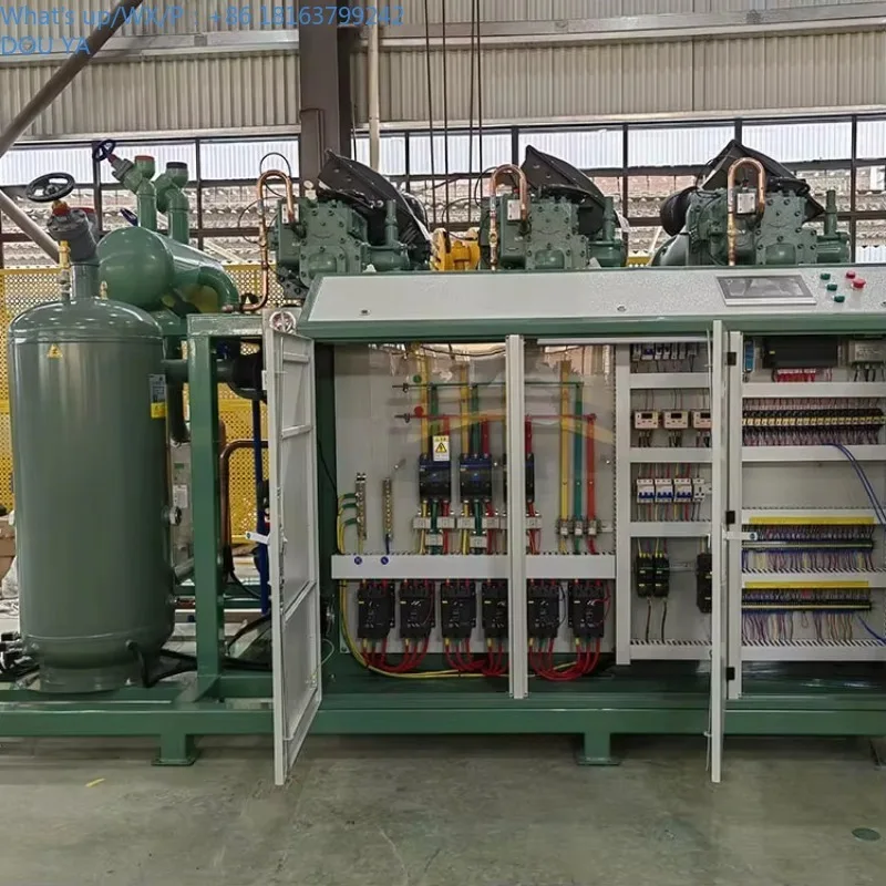 XMK 375HP Unidad de condensación súper grande Alta confiabilidad Compresor de tornillo de 522 kW HSN8571-125 Sala de almacenamiento -40 Sala fría de explosión en espera