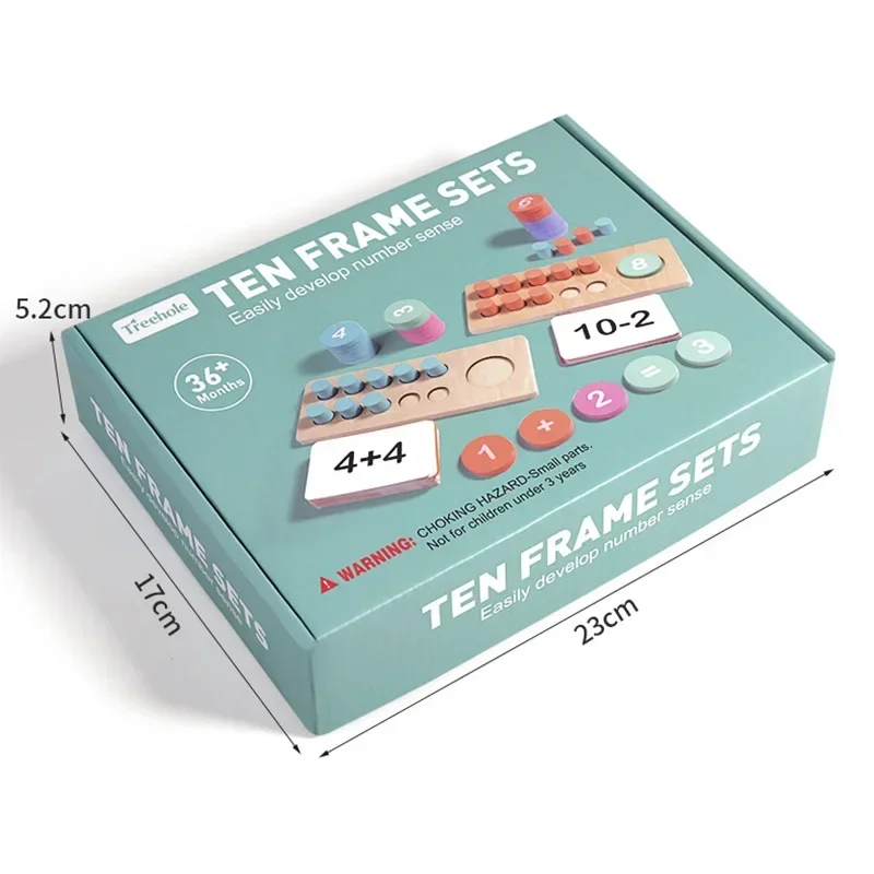 子供用木製数字ボード 認知マッチング 足し算引き算演算 モンテッソーリ論理的思考トレーニング 数学おもちゃ