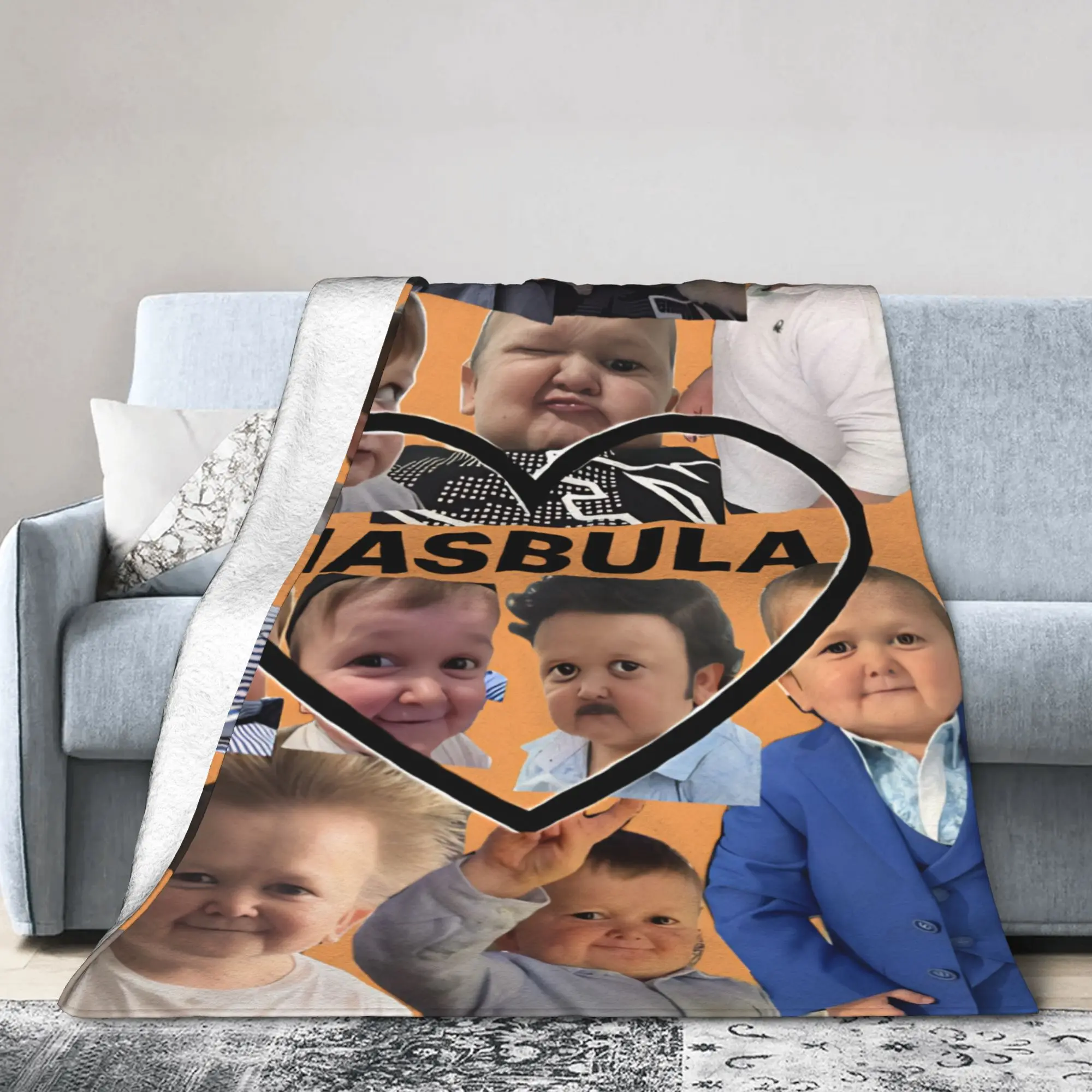 Hasbulla funny Collage Merch Blanket Lightweight Thin Fleece  Throw Blankets Cozy Bedding Throws