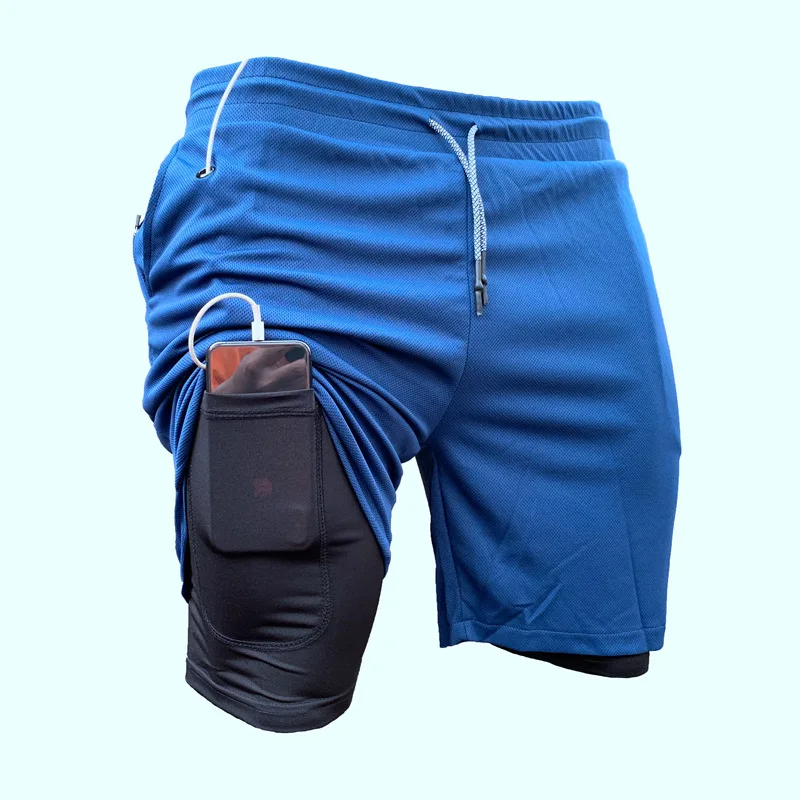 Pantalones cortos deportivos 2 en 1 para hombre, ropa de verano para Fitness, gimnasio, trotar, entrenamiento, Pnats, culturismo, 3XL, 2022