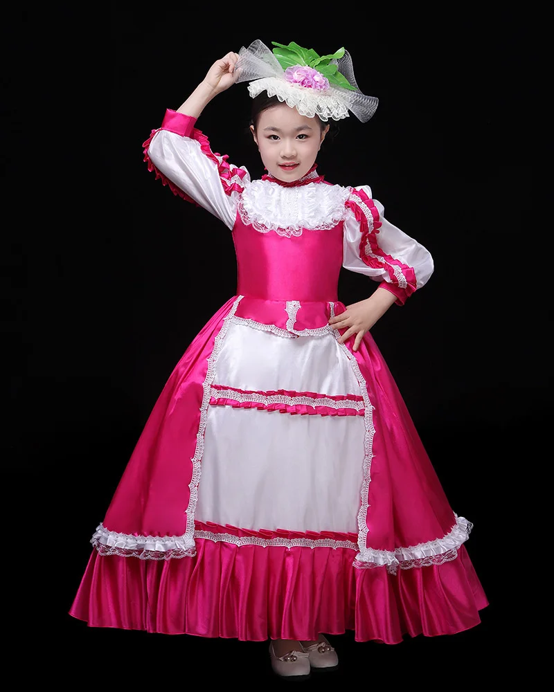 European Palace Retro Dress Girls abiti Vintage per ragazza Lolita Princess Ball Gown Kids Boutique Clothes abiti di compleanno