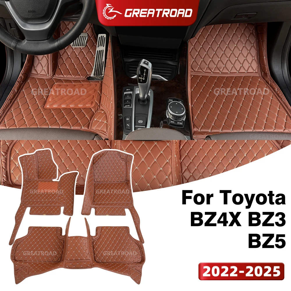 

GREATROAD For Toyota BZ4X BZ3 BZ5 (5-Seat) 2022-2025 Custom Car Floor Mat Auto Carpet Cover Interior Accessories