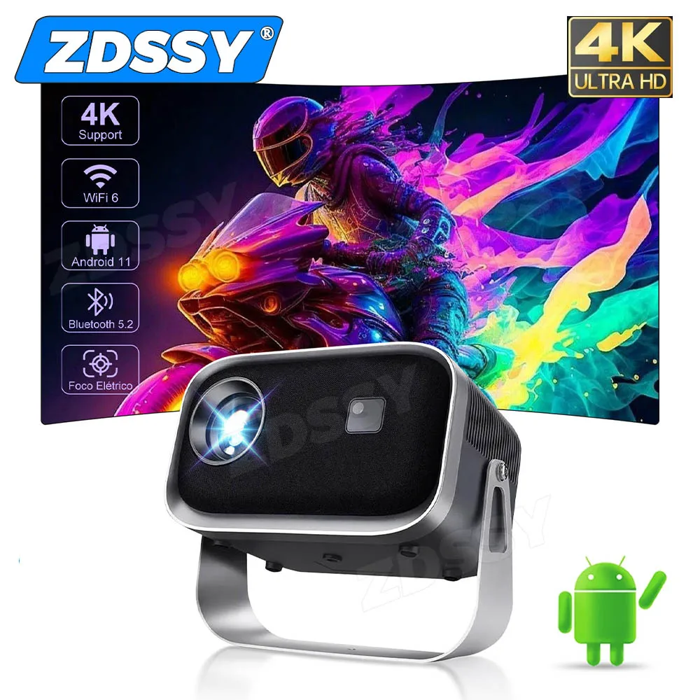 

ZDSSY Android 11 P28B Projector 4K WIFI BT Supported 1080P Smart Home Cinema Theater Beamer Movie Airplay Miracast Projetor