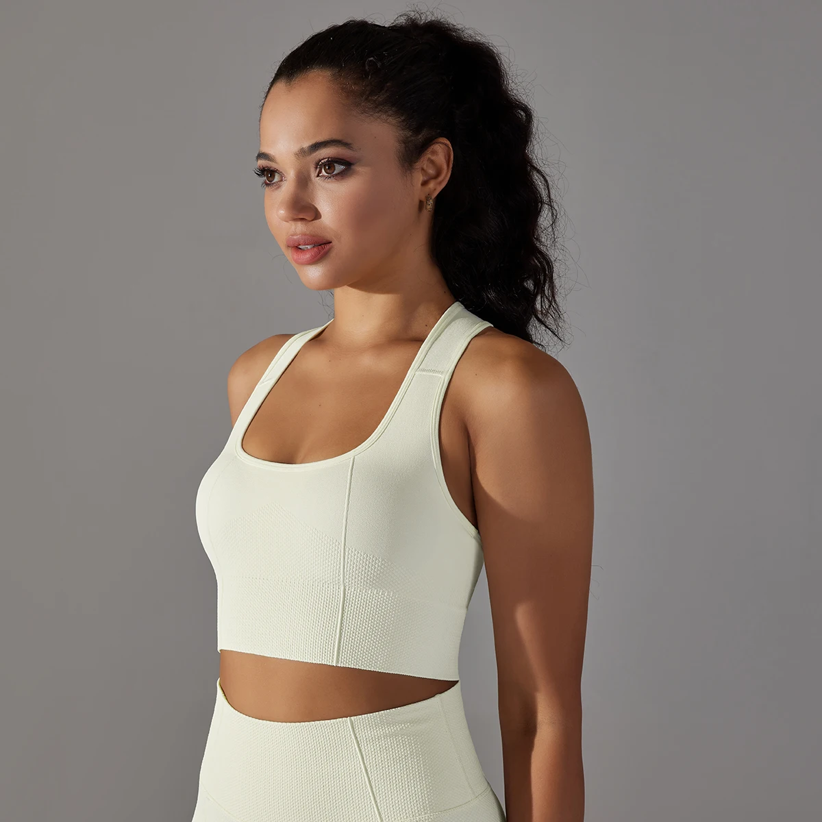 Frauen Sport Bhs Nahtlose Fitness Stoßfest Corp Top Bh Komfortable Gym Weste Einfarbig Workout Laufen Leibchen Bh – Detail 12