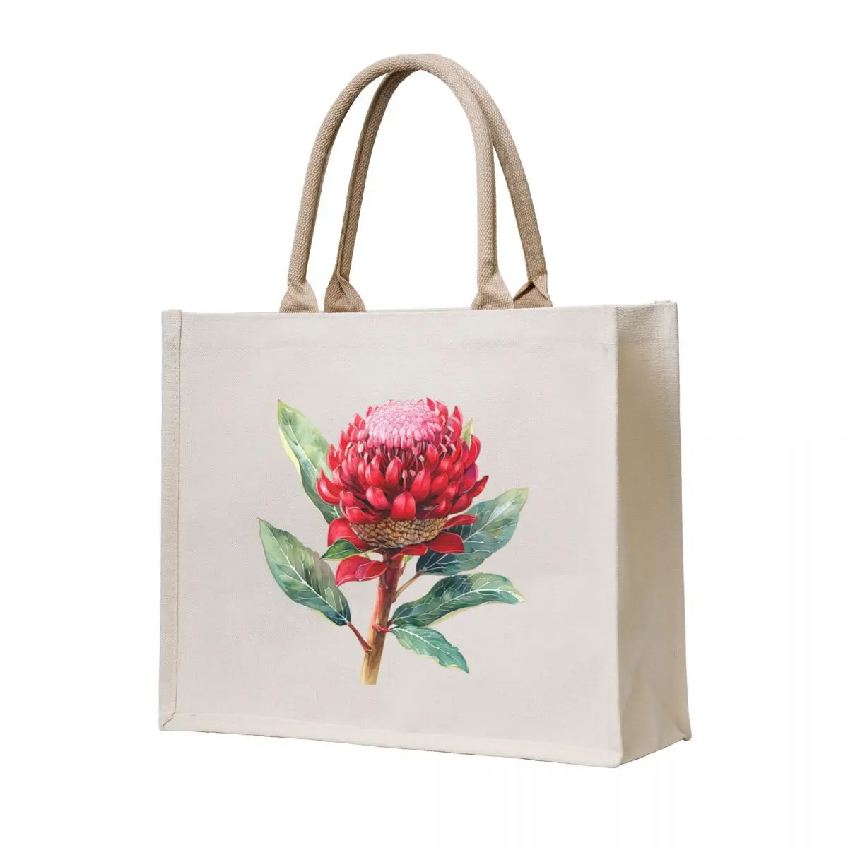 

Native Australian Flora, Flower, Waratah (Telopea speciosissima) Tote Bag custom bags Canvas bag ecological bags