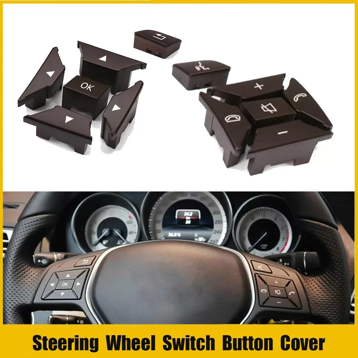 Car Steering Wheel Menu Control Switch Button For Mercedes Benz C E A GLK CLS Class W204 X204 W212 W218 W156 W176 W117 W172 W246